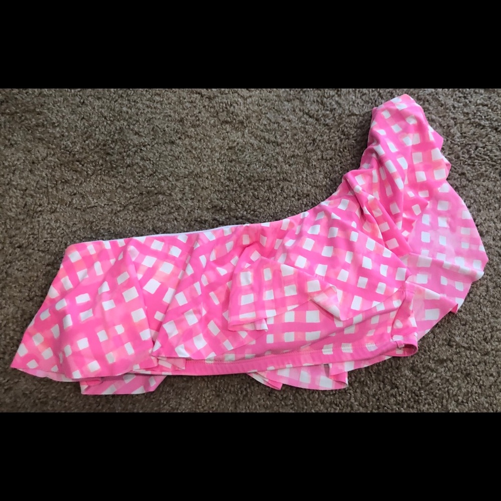 Lily Pulitzer one shoulder swim top